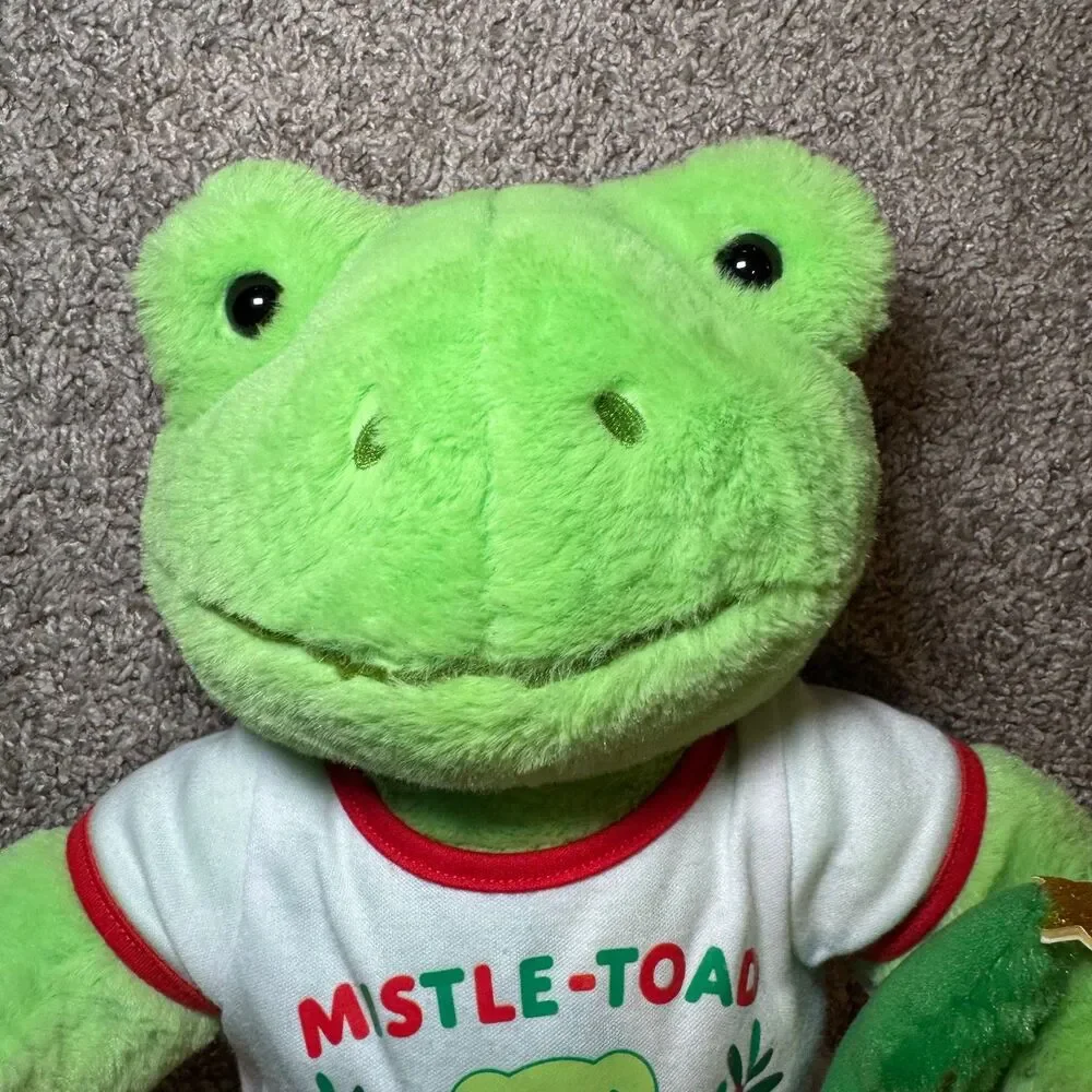 Build A Bear Plush Frog Green Mistle-Toad with Matching Shirt 16
